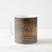 Mug ? cuir de rocodile. arrière - plan en cuir Brown e (Devant gauche)