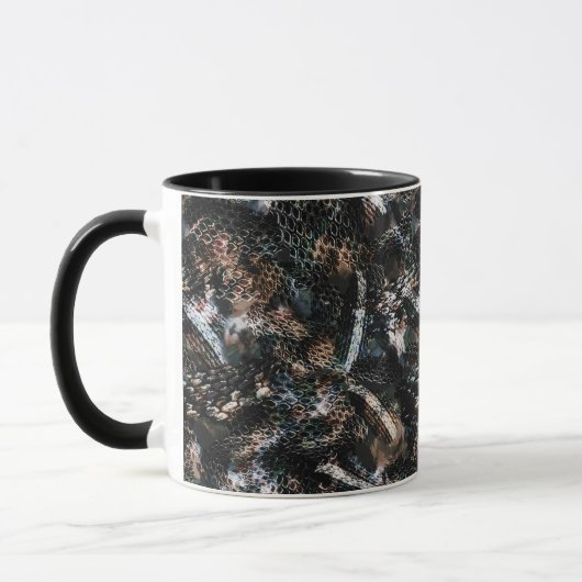 Mug Cuir en peau de lézard reptile de serpent sans cou (Gauche)