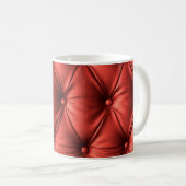 Mug Cuir rouge texturé : Détails du matériau (Devant droit)