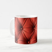 Mug Cuir rouge texturé : Détails du matériau (Devant gauche)