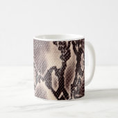 Mug Cuir serpent : texture brune transparente (Devant droit)