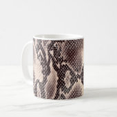 Mug Cuir serpent : texture brune transparente (Devant gauche)