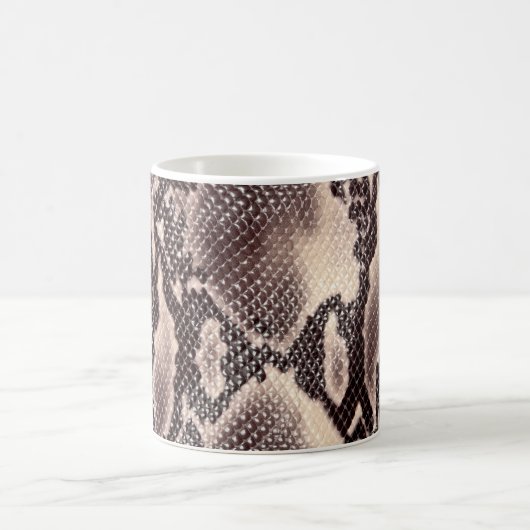 Mug Cuir serpent : texture brune transparente (Centre)