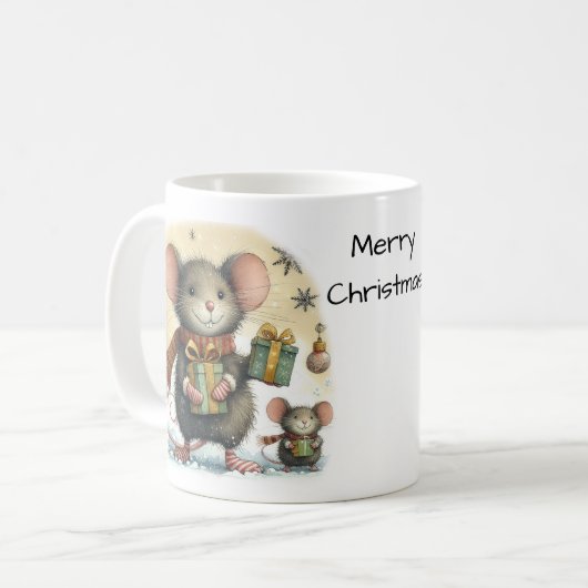 Mug Cuire à la souris avec des cadeaux enrobés (Devant gauche)