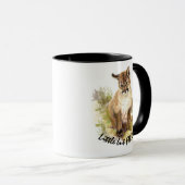 Mug Cuire Cougar Mountain Lion Chat Kitten FIERCE QUOT (Devant droit)