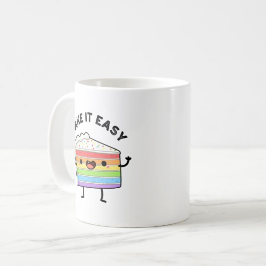 Mug Cuire Il Facile Fâcheux Pun De Gâteau (Devant gauche)