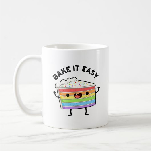 Mug Cuire Il Facile Fâcheux Pun De Gâteau (Gauche)