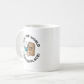 Mug Cuire Le Monde Un Bateau Place Drôle Pun À Cuisson (Devant gauche)