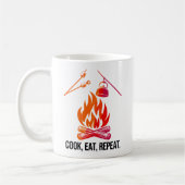 Mug Cuire Manger Répéter Funny Camping Conception de f (Gauche)