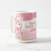 Mug Cuisine Aquarelle Kitty Chat Chat Hiver (Devant gauche)