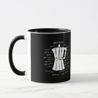 Mug Cuisine art Italien Espresso café moka pot