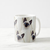 Mug Cuisine Beau Animal Blanc Noir Siamese Kitten Cat (Devant droit)