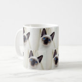 Mug Cuisine Beau Animal Blanc Noir Siamese Kitten Cat (Devant gauche)