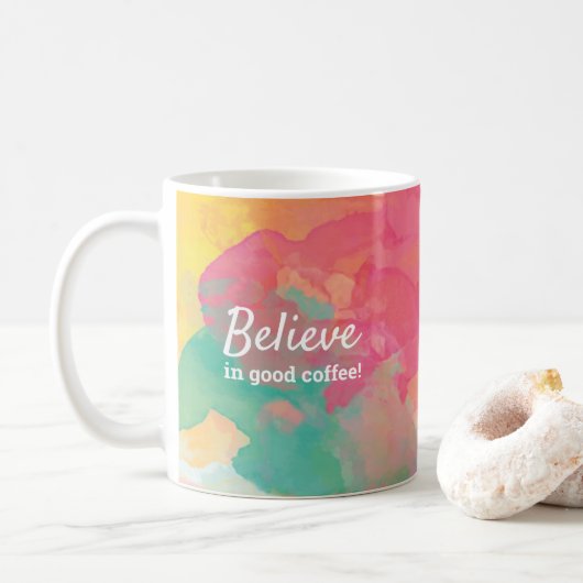 Mug Cuisine Coffee Lover Citation Aquarelle Moderne Am (Avec donut)