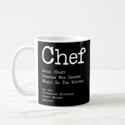 Mug Cuisine Cuisine Chef Chef Noun Shef Quelqu'un Qui (Gauche)