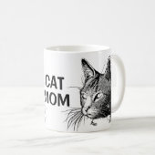 Mug Cuisine folle Chat Lady Kitten Kitty Mom Dames cad (Devant droit)