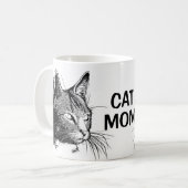 Mug Cuisine folle Chat Lady Kitten Kitty Mom Dames cad (Devant gauche)
