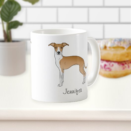 Mug Cuisine Italienne Faune Et Blanc Greyhound Avec No