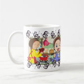 Mug Cuisine Mère Fils Bonne Nourriture Repas (Gauche)