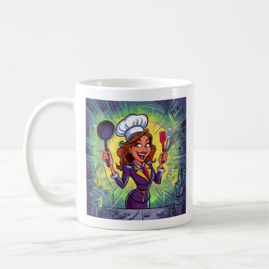 Mug Cuisine mignonne et drôle de maman (Gauche)