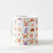Mug Cuisine Océan Amis Coral Crab Aquarelle (Devant gauche)