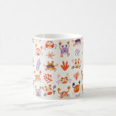 Mug Cuisine Océan Amis Coral Crab Aquarelle (Centre)