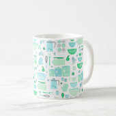 Mug Cuisine Rétro Menthe et Sarcelle (Devant droit)