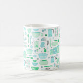 Mug Cuisine Rétro Menthe et Sarcelle (Centre)