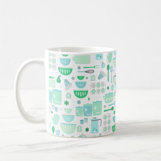 Mug Cuisine Rétro Menthe et Sarcelle (Gauche)