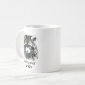 Mug Cuisine salle de bain Lavez vos mains Raccoon Anim (Devant gauche)