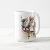 MUG CUISINES FLUFY ADORABLES SUR MUR EN BRIQUE (Devant droit)