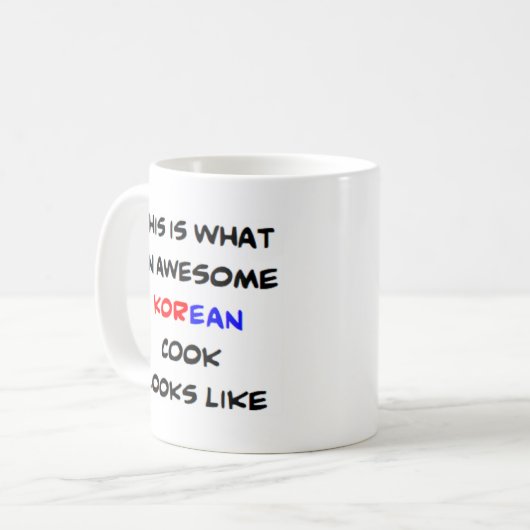 Mug cuisinier coréen, génial (Devant gauche)
