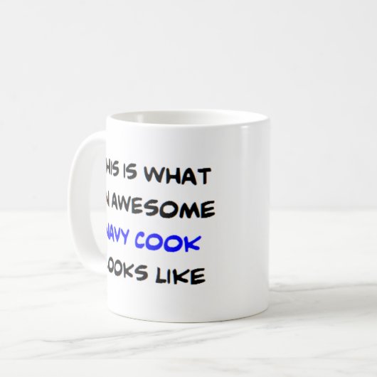 Mug cuisinier de marine, génial (Devant gauche)