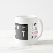 Mug Cuisiniers Mangent Sleep Airfry Répéter (Devant droit)