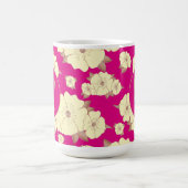 Mug Cuivre floral et jaune pastel sur Fuchsia Pink (Centre)