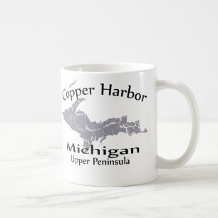 Mug Cuivre Harbour Michigan Cartes cardiaques Concepti