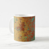 Mug Cuivre Turquoise Bleu Orange Texture Brown (Devant gauche)