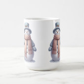 MUG CUL PASTEL HIVER SNOWMAN & SNOWY MAILBOX (Centre)