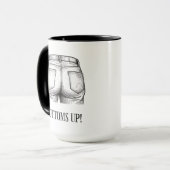 Mug Cul sec ! Cadeau drôle d'éléphant blanc Noël (Devant gauche)