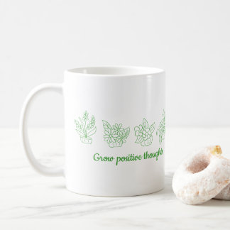 Mug Cultiver des fleurs de pensées positives Minimalis