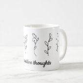 Mug Cultiver des fleurs de pensées positives Minimalis (Devant droit)