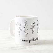 Mug Cultiver des fleurs de pensées positives Minimalis (Devant gauche)