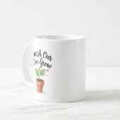 Mug Cultiver l'amour avec le design Plante de coeur (Devant gauche)