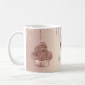 Mug Cupcake Bakery Pastry Chef Glitter Drips Rose Gold (Gauche)