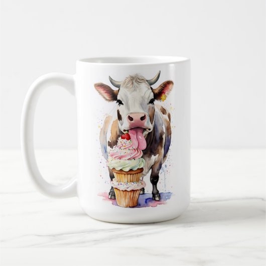Mug Cupcake Drôle De Vache Pour Les Amateurs De Vache (Gauche)
