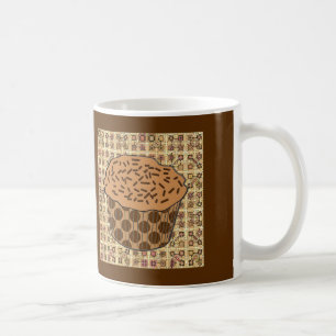 Mug Cupcake glaçé au caramel avec des paillettes