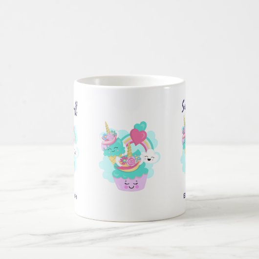Mug Cupcake mignonne et crème glacée joyeuse (Centre)