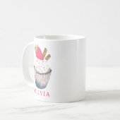 Mug Cupcake personnalisé - mignon cadeau d'anniver (Devant gauche)
