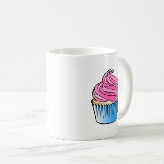 Mug Cupcake rose (Devant droit)