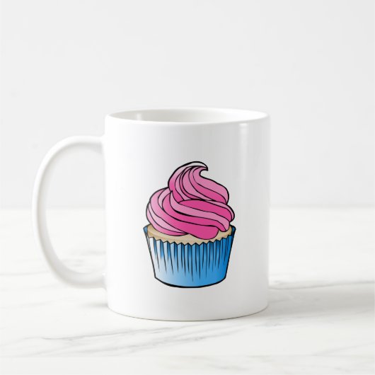 Mug Cupcake rose (Gauche)